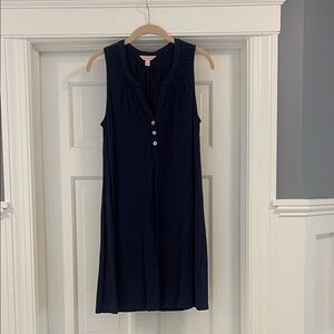 Lily Pulitzer Swim Cover Up Dress (cotton) - navy - size Small